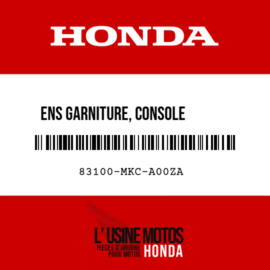 image de 83100-MKC-A00ZA ENS GARNITURE, CONSOLE       CENTRALE (WL) NHB01
