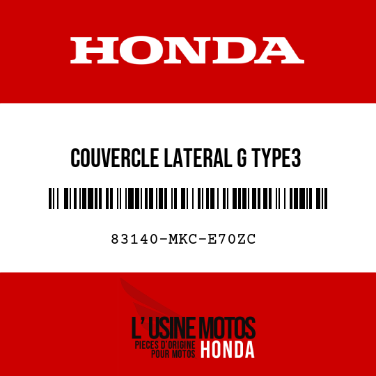 image de 83140-MKC-E70ZC COUVERCLE LATERAL G TYPE3