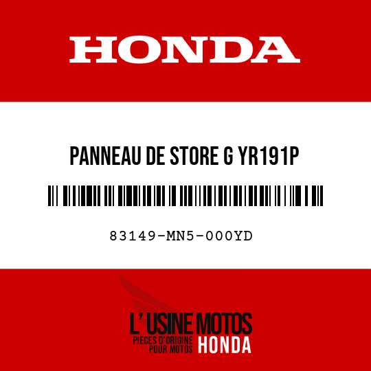 image de 83149-MN5-000YD PANNEAU DE STORE G YR191P 