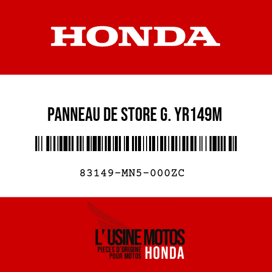 image de 83149-MN5-000ZC PANNEAU DE STORE G. YR149M 