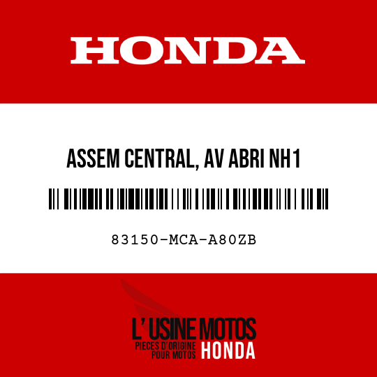 image de 83150-MCA-A80ZB ASSEM CENTRAL, AV ABRI NH1 