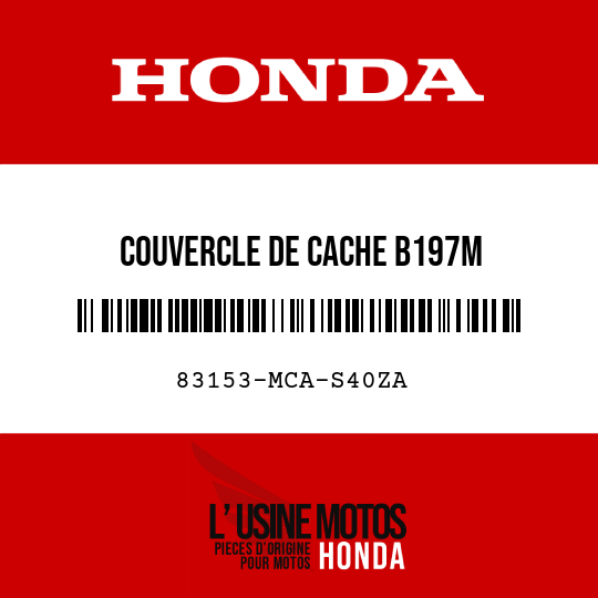 image de 83153-MCA-S40ZA COUVERCLE DE CACHE B197M