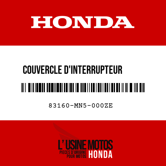 image de 83160-MN5-000ZE COUVERCLE D'INTERRUPTEUR COMBINAISON TYPE5