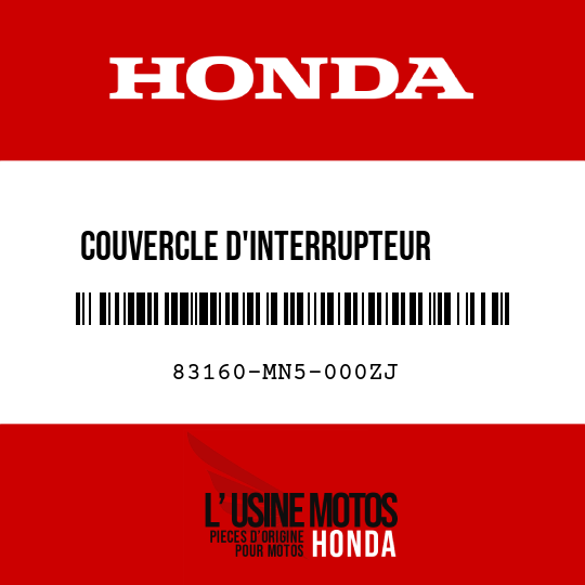 image de 83160-MN5-000ZJ COUVERCLE D'INTERRUPTEUR      COMBINAISON TYPE11 