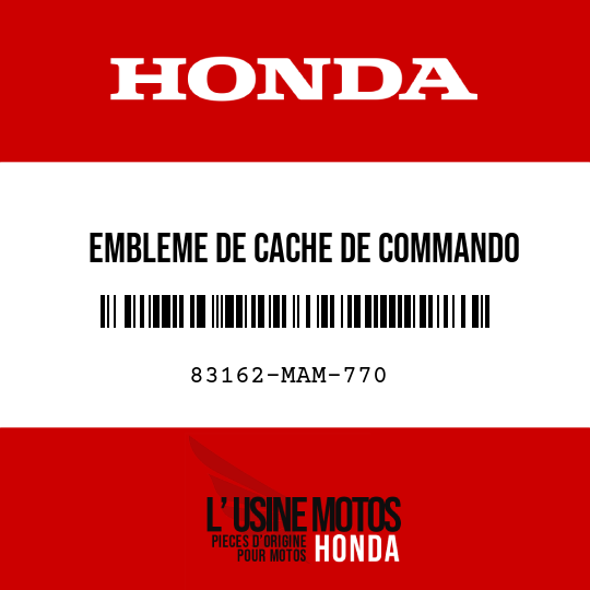image de 83162-MAM-770 EMBLEME DE CACHE DE COMMANDO