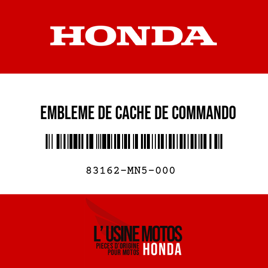 image de 83162-MN5-000 EMBLEME DE CACHE DE COMMANDO