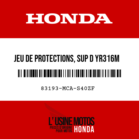 image de 83193-MCA-S40ZF JEU DE PROTECTIONS, SUP D YR316M