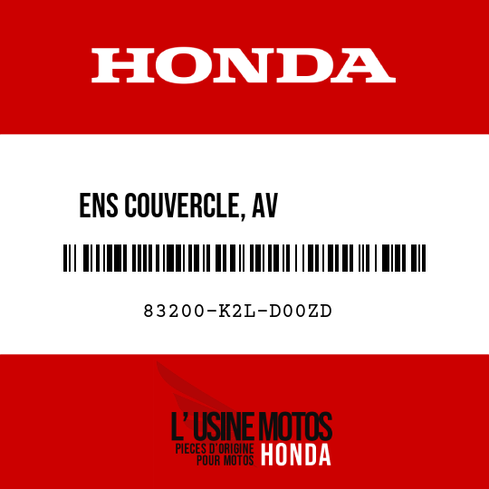 image de 83200-K2L-D00ZD ENS COUVERCLE, AV           CARROSSERIE D (WL) PB397P