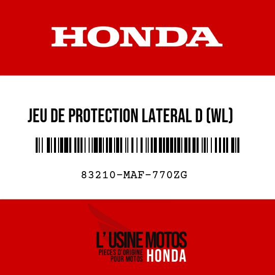 image de 83210-MAF-770ZG JEU DE PROTECTION LATERAL D (WL) TYPE6 