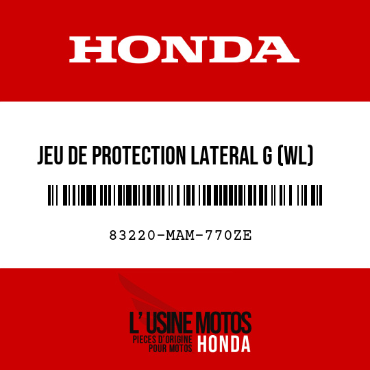image de 83220-MAM-770ZE JEU DE PROTECTION LATERAL G (WL) TYPE7 