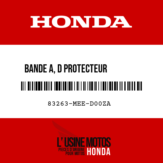 image de 83263-MEE-D00ZA BANDE A, D PROTECTEUR        SUPERIEUR TYPE1