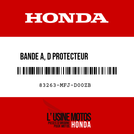 image de 83263-MFJ-D00ZB BANDE A, D PROTECTEUR        SUPERIEUR TYPE2 