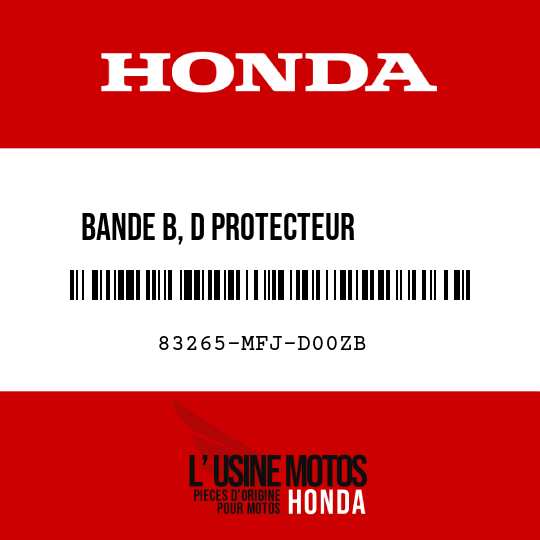 image de 83265-MFJ-D00ZB BANDE B, D PROTECTEUR        SUPERIEUR TYPE2 