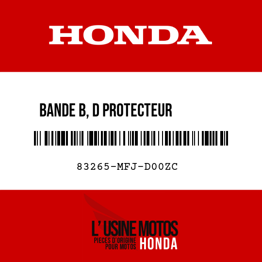 image de 83265-MFJ-D00ZC BANDE B, D PROTECTEUR        SUPERIEUR TYPE3