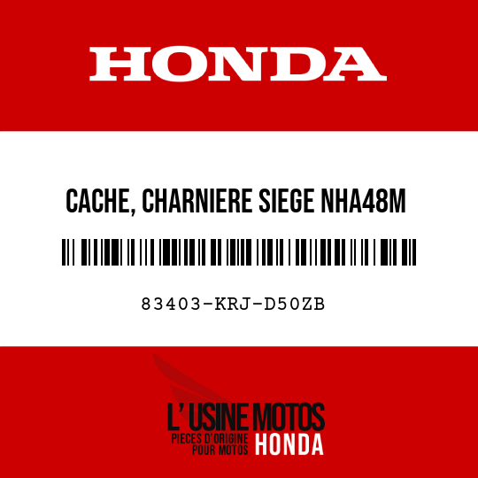 image de 83403-KRJ-D50ZB CACHE, CHARNIERE SIEGE NHA48M