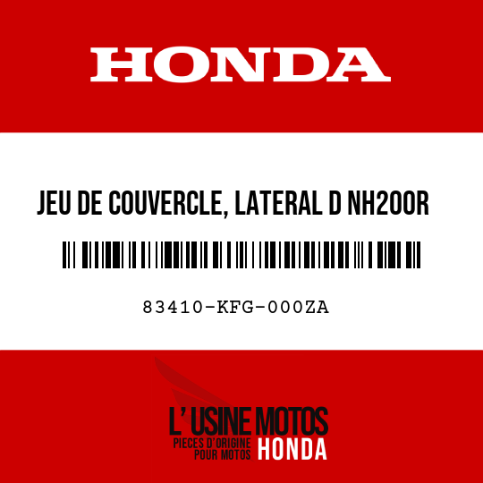 image de 83410-KFG-000ZA JEU DE COUVERCLE, LATERAL D NH200R 