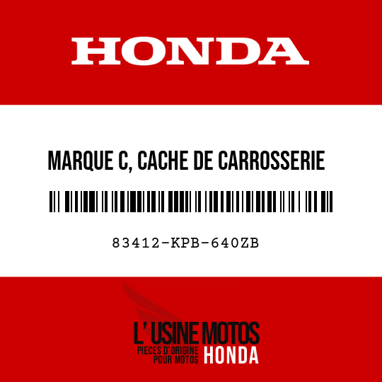 image de 83412-KPB-640ZB MARQUE C, CACHE DE CARROSSERIE TYPE5 