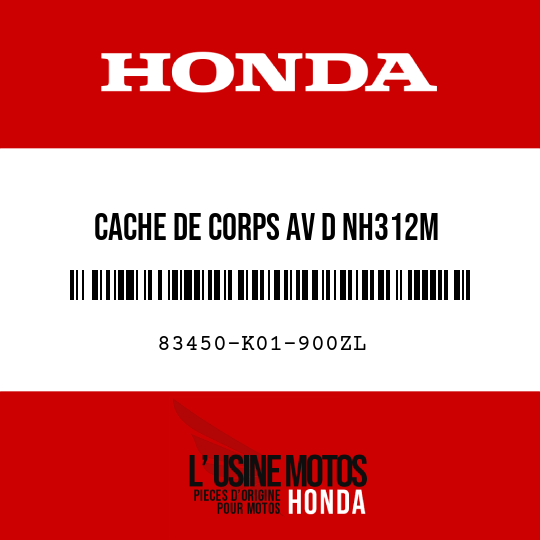 image de 83450-K01-900ZL CACHE DE CORPS AV D NH312M