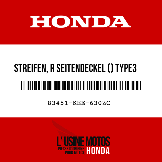 image de 83451-KEE-630ZC STREIFEN, R SEITENDECKEL () TYPE3 (TYPE3 )