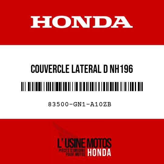 image de 83500-GN1-A10ZB COUVERCLE LATERAL D NH196 