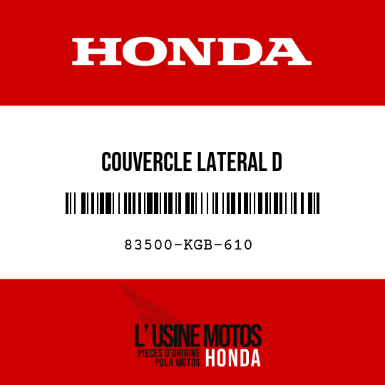image de 83500-KGB-610 COUVERCLE LATERAL D