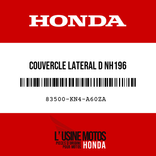 image de 83500-KN4-A60ZA COUVERCLE LATERAL D NH196 