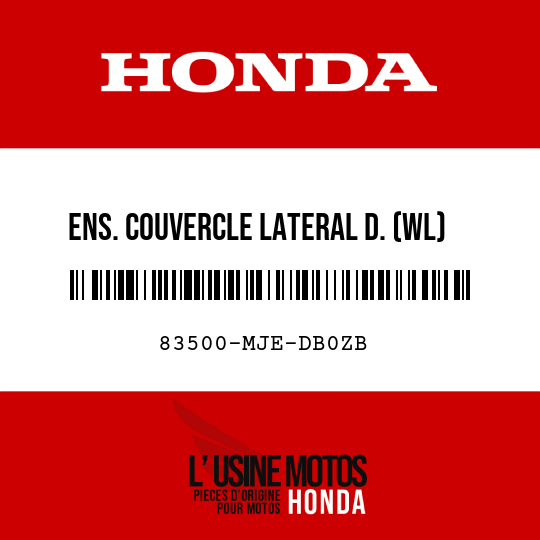 image de 83500-MJE-DB0ZB ENS. COUVERCLE LATERAL D. (WL) TYPE2