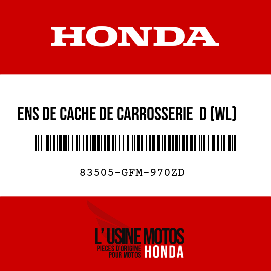image de 83505-GFM-970ZD ENS DE CACHE DE CARROSSERIE  D (WL) NHA67P