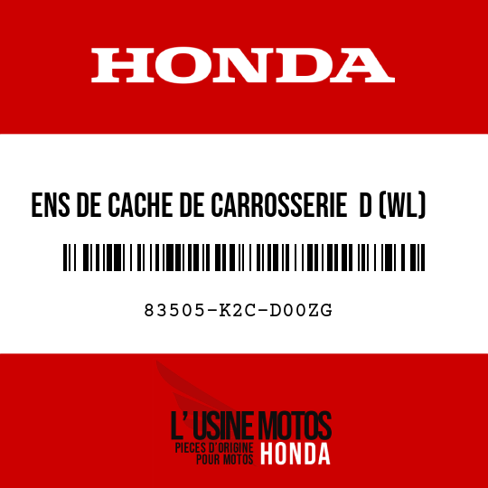 image de 83505-K2C-D00ZG ENS DE CACHE DE CARROSSERIE  D (WL) NHB25M