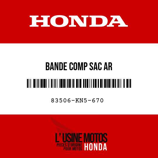 image de 83506-KN5-670 BANDE COMP SAC AR