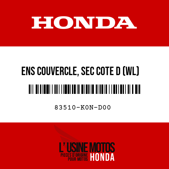image de 83510-K0N-D00 ENS COUVERCLE, SEC COTE D (WL)