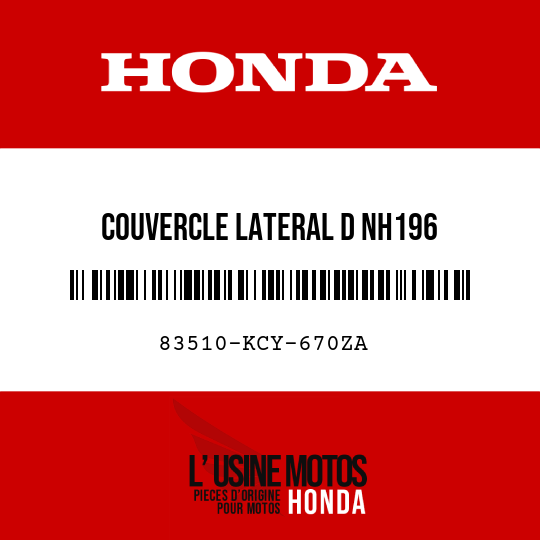 image de 83510-KCY-670ZA COUVERCLE LATERAL D NH196 