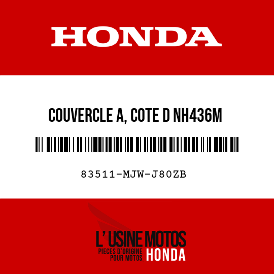 image de 83511-MJW-J80ZB COUVERCLE A, COTE D NH436M
