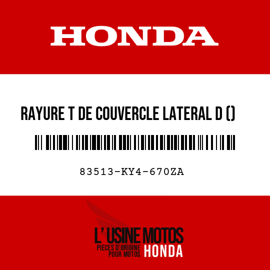 image de 83513-KY4-670ZA RAYURE T DE COUVERCLE LATERAL D () TYPE8