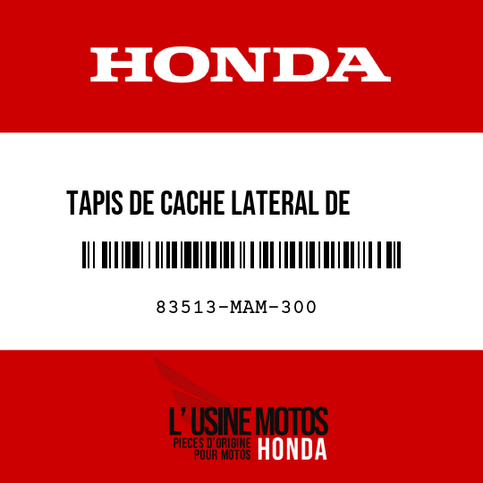 image de 83513-MAM-300 TAPIS DE CACHE LATERAL DE     MOTEUR SUPERIEUR