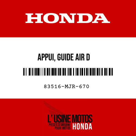 image de 83516-MJR-670 APPUI, GUIDE AIR D