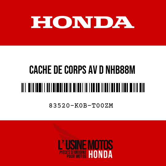 image de 83520-K0B-T00ZM CACHE DE CORPS AV D NHB88M