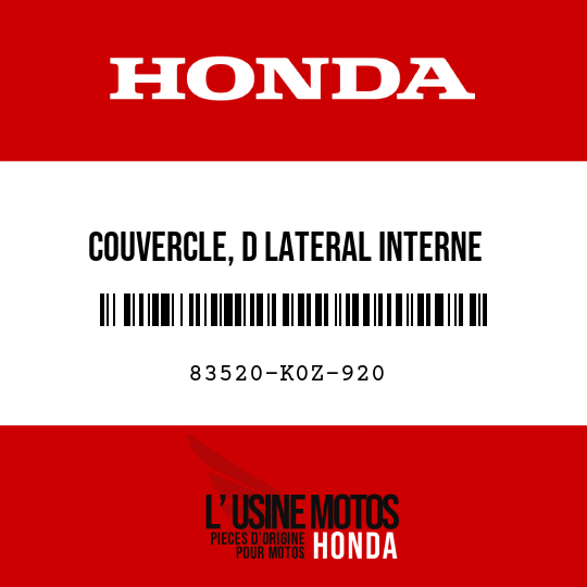 image de 83520-K0Z-920 COUVERCLE, D LATERAL INTERNE