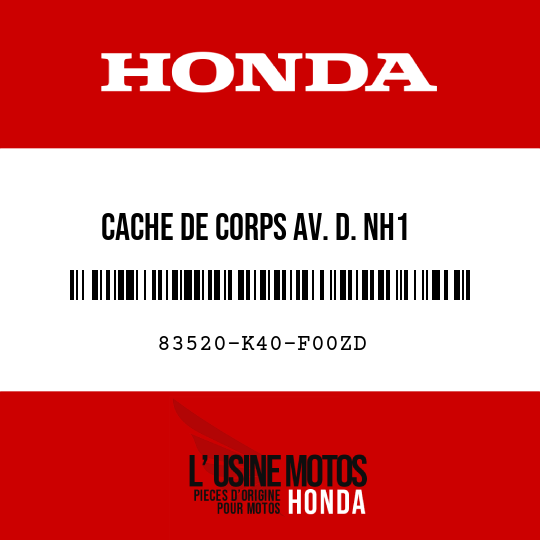 image de 83520-K40-F00ZD CACHE DE CORPS AV. D. NH1