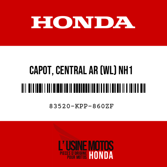 image de 83520-KPP-860ZF CAPOT, CENTRAL AR (WL) NH1 