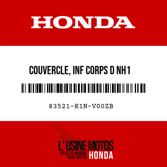 image de 83521-K1N-V00ZB COUVERCLE, INF CORPS D NH1