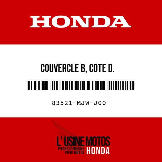 image de 83521-MJW-J00 COUVERCLE B, COTE D.