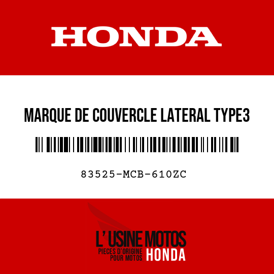 image de 83525-MCB-610ZC MARQUE DE COUVERCLE LATERAL TYPE3 