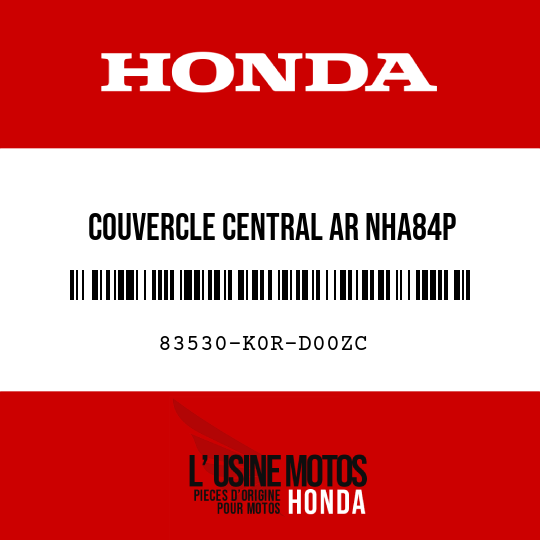 image de 83530-K0R-D00ZC COUVERCLE CENTRAL AR NHA84P