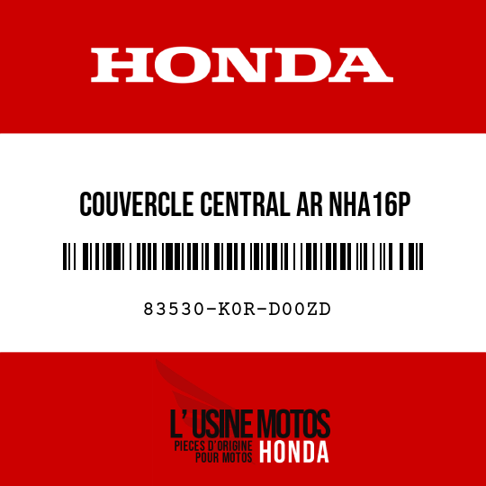 image de 83530-K0R-D00ZD COUVERCLE CENTRAL AR NHA16P