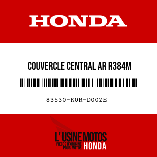 image de 83530-K0R-D00ZE COUVERCLE CENTRAL AR R384M