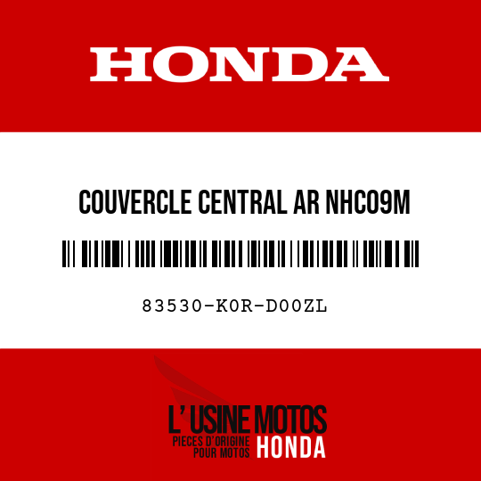 image de 83530-K0R-D00ZL COUVERCLE CENTRAL AR NHC09M