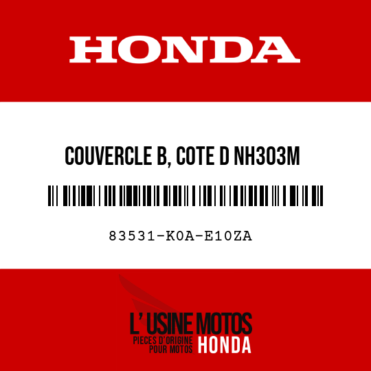 image de 83531-K0A-E10ZA COUVERCLE B, COTE D NH303M