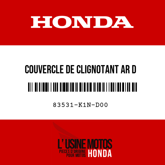 image de 83531-K1N-D00 COUVERCLE DE CLIGNOTANT AR D
