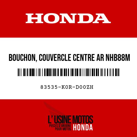 image de 83535-K0R-D00ZH BOUCHON, COUVERCLE CENTRE AR NHB88M